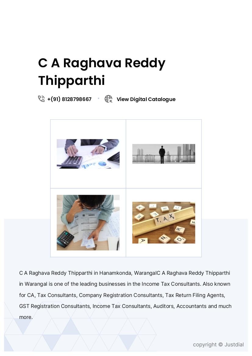 C A Raghava Reddy Thipparthi