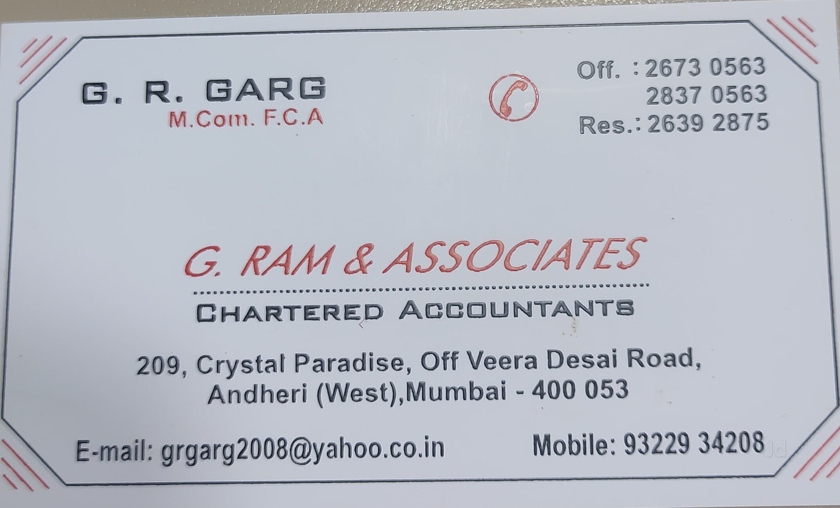 G Ram and Associates