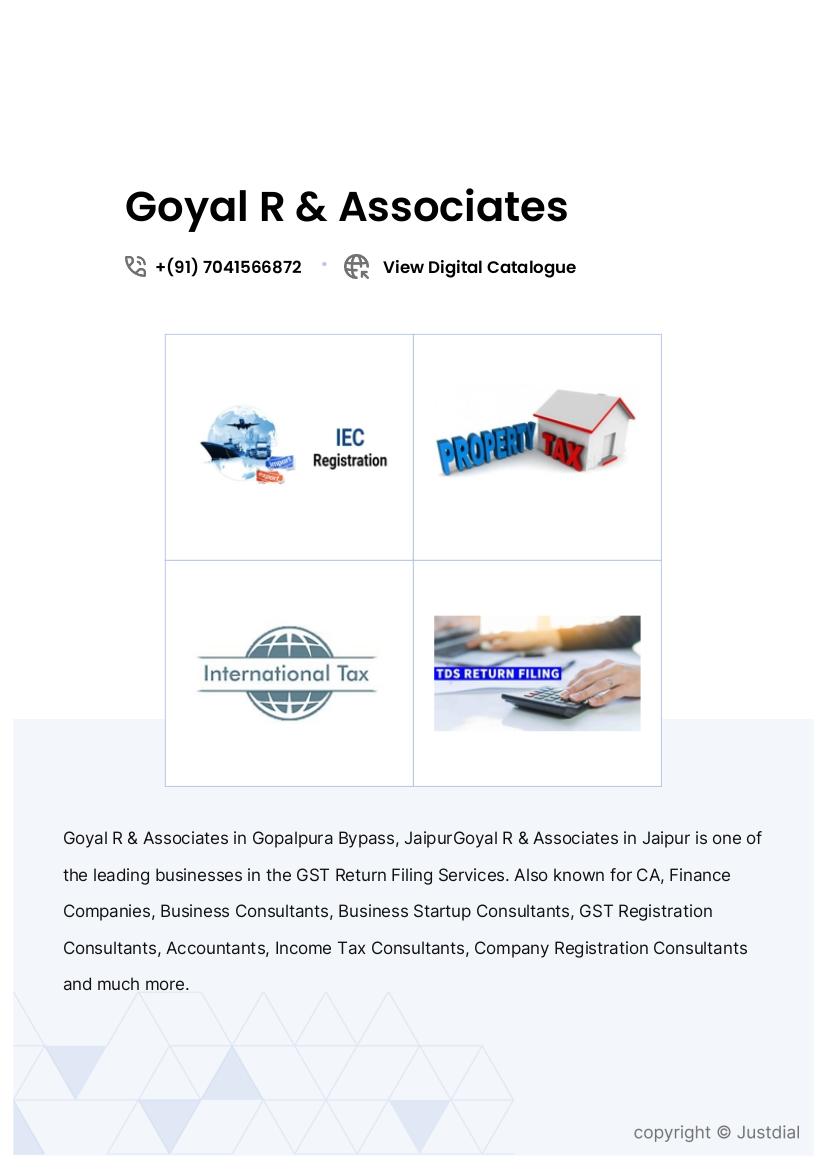 Goyal R & Associates