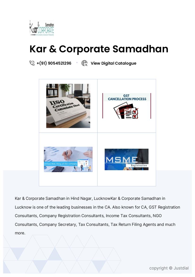Kar & Corporate Samadhan