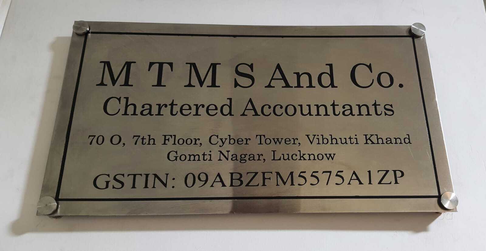 M T M S AND CO. CHARTERED ACCOUNTANTS