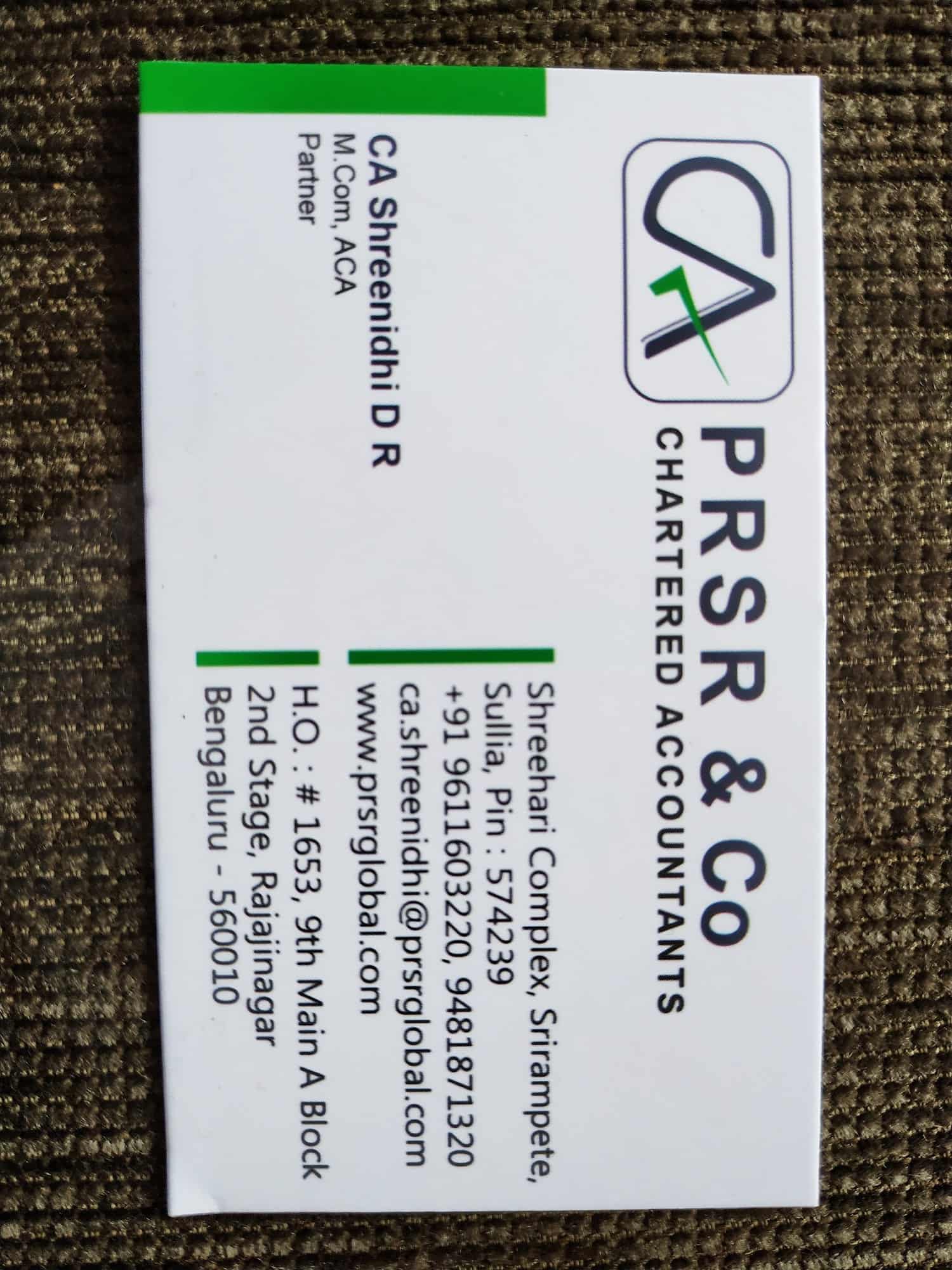 Prsr And Co Chartered Accountants