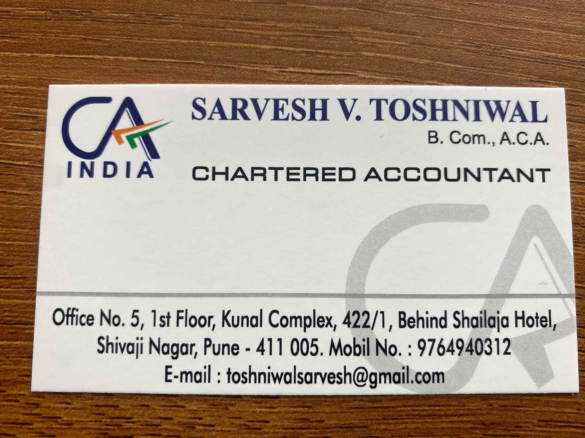 Vinod S Toshniwal & Associates Chartered Accountants