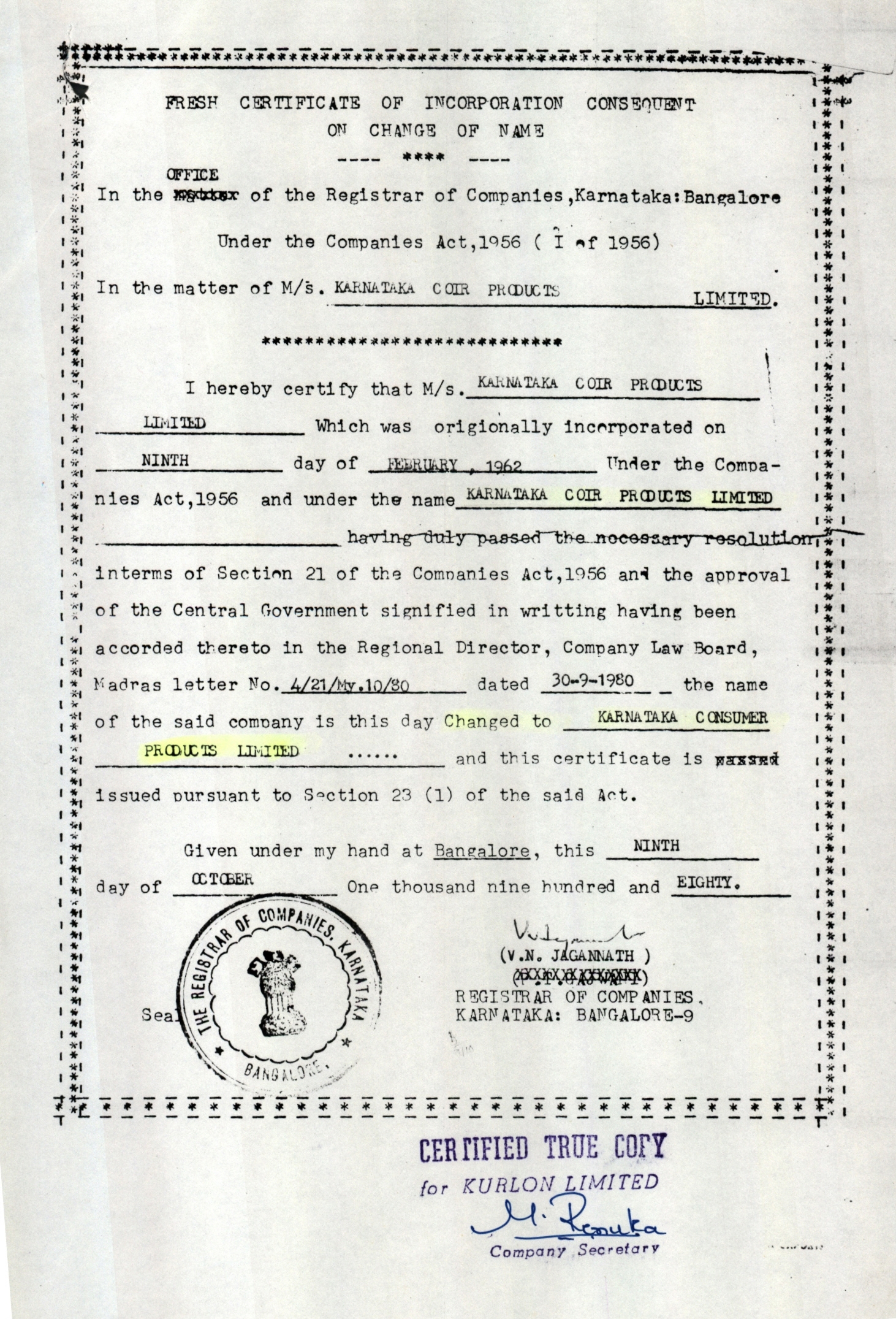 KURLON trademark artwork
