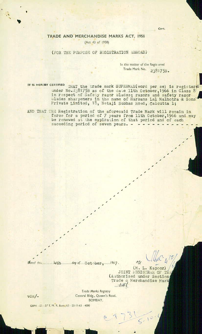 SUPERMAX trademark artwork