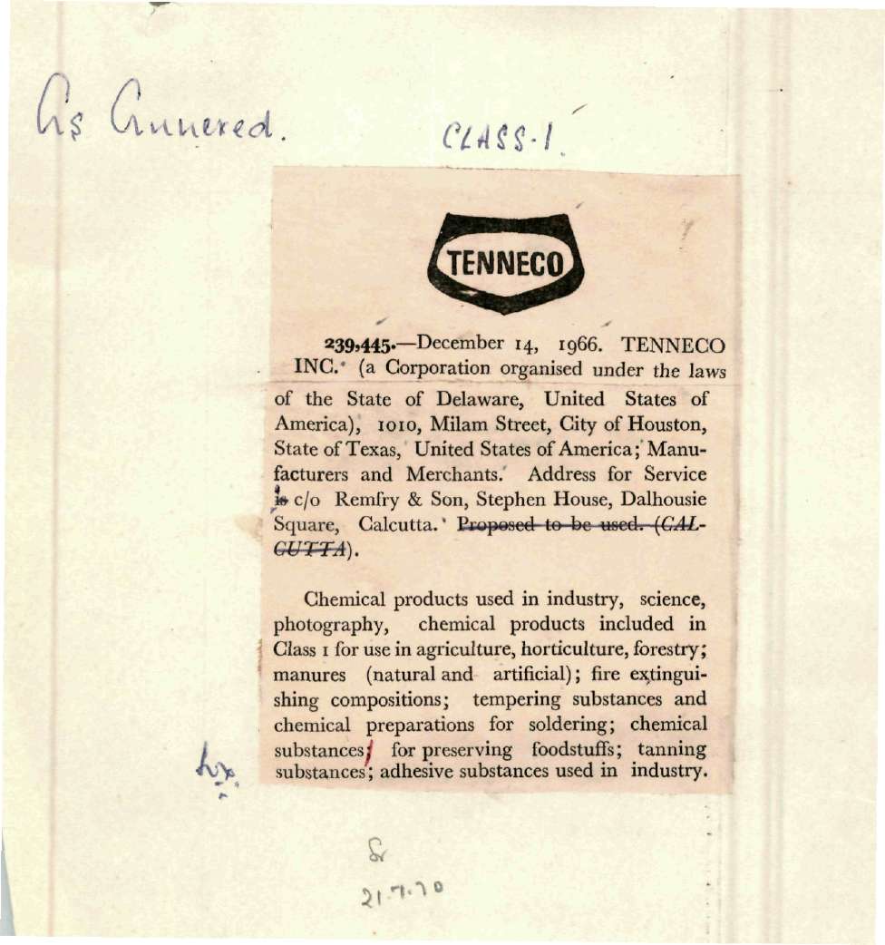 TENNECO trademark artwork