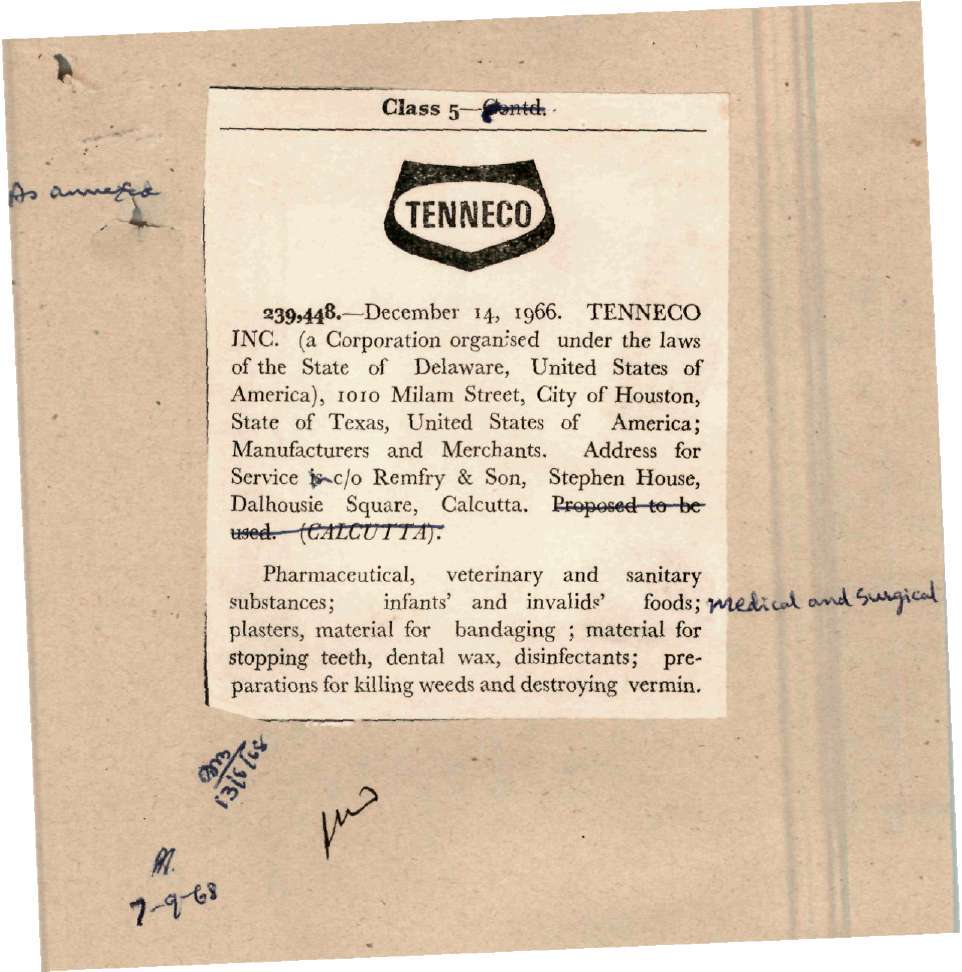 TENNECO trademark artwork