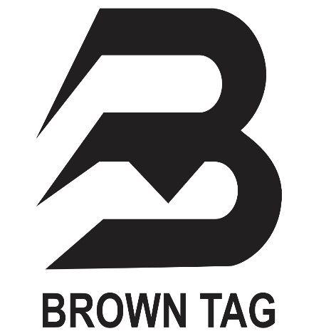 BROWN TAG with Device of B trademark artwork