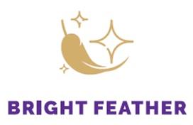 BRIGHT FEATHER WITH LOGO trademark artwork
