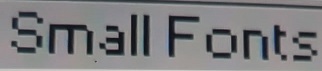 SMALL FONTS trademark artwork