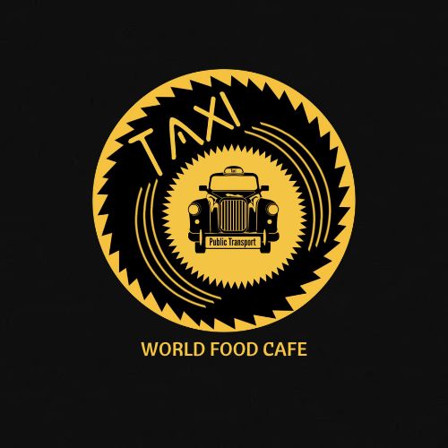 Taxi world food cafe trademark artwork