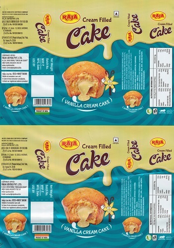 RAJA CREAM FILLED CAKE WITH VANILLA trademark artwork