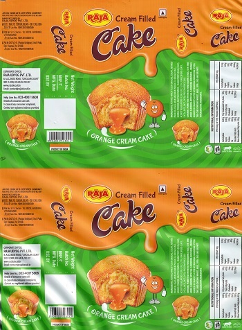 RAJA CREAM FILLED CAKE trademark artwork