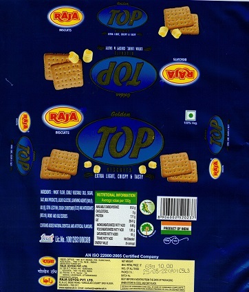 RAJA GOLDEN TOP trademark artwork