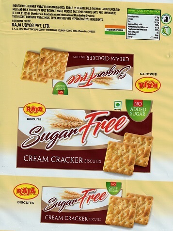 RAJA SUGAR FREE CREAM CRACKER trademark artwork