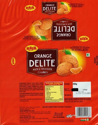 RAJA ORANGE DELITE trademark artwork