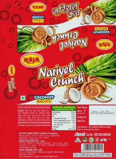 RAJA NARIYEL CRUNCH trademark artwork