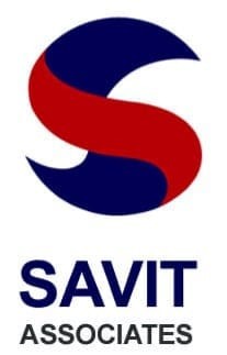 SAVIT ASSOCIATES WITH DEVICE S trademark artwork
