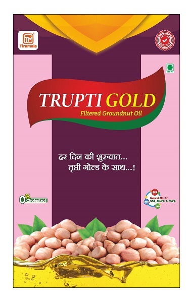 Trupti Gold Filtered Groundnut Oil trademark artwork