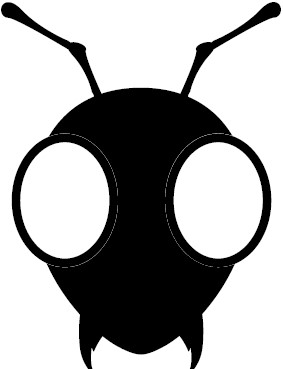 Device of stylised face of an ant trademark artwork