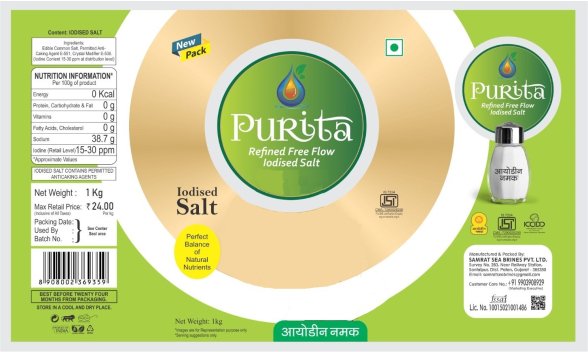 Purita Along with other descriptive matter as per colour combination label trademark artwork