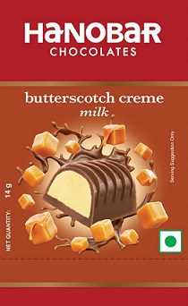 HANOBAR CHOCOLATES BUTTERSCOTCH CREME MILK trademark artwork