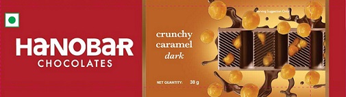 HANOBAR CHOCOLATES CRUNCHY CARAMEL DARK trademark artwork