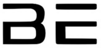 BE Label in black and white trademark artwork