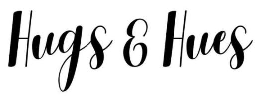 HUGS & HUES trademark artwork