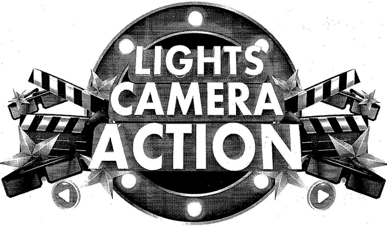 LIGHTS CAMERA ACTION trademark artwork