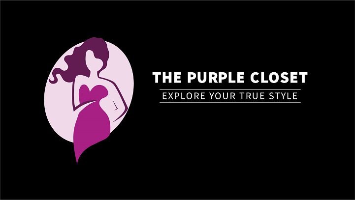 THE PURPLE CLOSET WITH TAGLINE EXPLORE YOUR TRUE STYLE trademark artwork