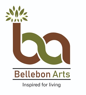 Bellebon Arts with tagline "Inspired for living" trademark artwork