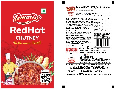 TEMPTIN REDHOT CHUTNEY trademark artwork