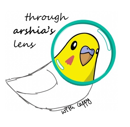 THROUGH ARSHIA'S LENS WITH CAPPY trademark artwork