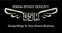 Dream Start Reality DSR With Device and Tagline Giving Wings to Your Dream Business trademark artwork