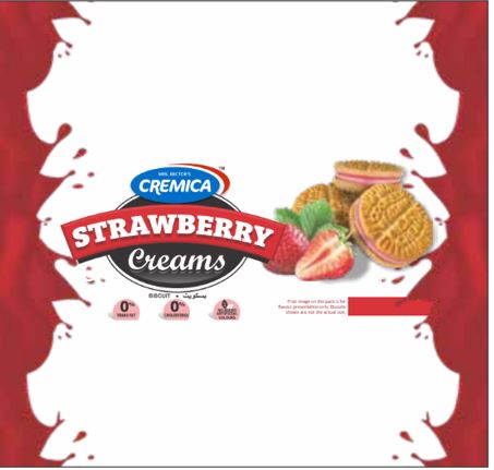 MRS. BECTOR’S CREMICA STRAWBERRY CREAMS (DEVICE MARK) trademark artwork