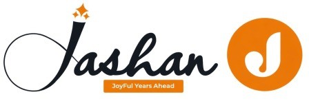 Jashan with tagline JoyFul Years Ahead with symbol of J in circle. trademark artwork