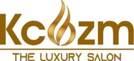 KCOZM THE LUXURY SALON with logo trademark artwork
