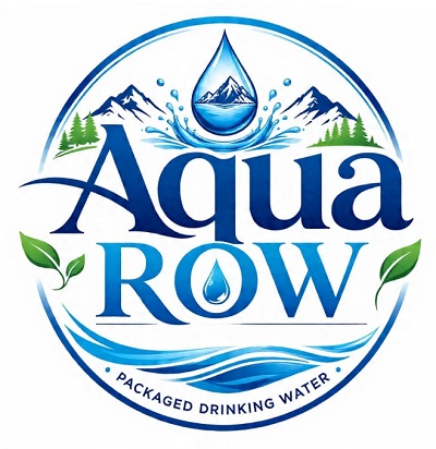 Aqua ROW PACKAGED DRINKING WATER trademark artwork