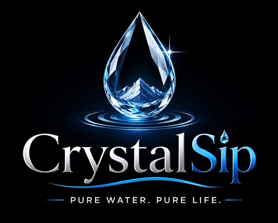 CrystalSip Pure Water. Pure Life. trademark artwork
