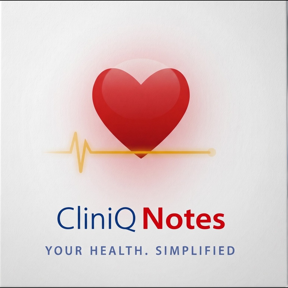 CliniQ Notes YOUR HEALTH. SIMPLIFIED trademark artwork