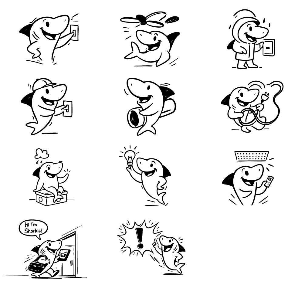Device of Eleven Sharkie trademark artwork