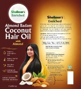 SHALIMAR’S ENRICHED ALMOND BADAM COCONUT HAIR OIL (Label) trademark artwork