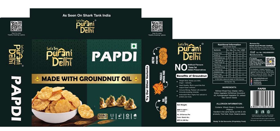 Let's Try Purani Delhi PAPDI trademark artwork