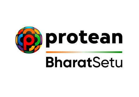 Protean BharatSetu with device of letter “P” trademark artwork