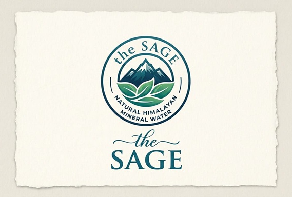 the SAGE NATURAL HIMALAYAN MINERAL WATER (DEVICE) trademark artwork