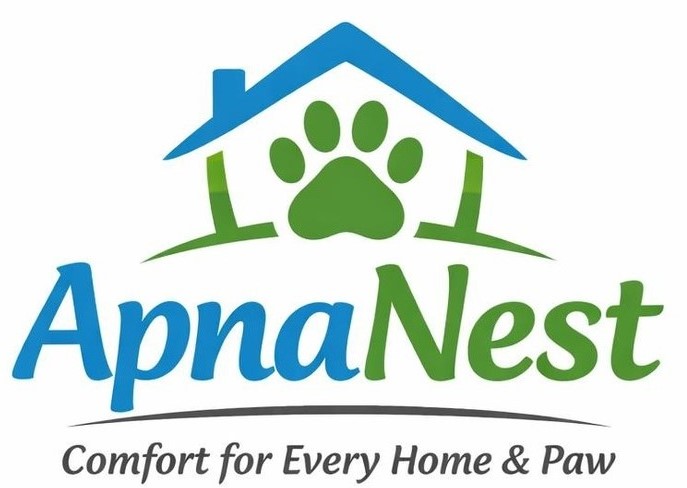 ApnaNest with tagline Comfort for Every Home & Paw with device trademark artwork