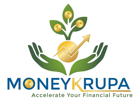"MONEYKRUPA" with the tagline "ACCELERATE YOUR FINANCIAL FUTURE" with device trademark artwork
