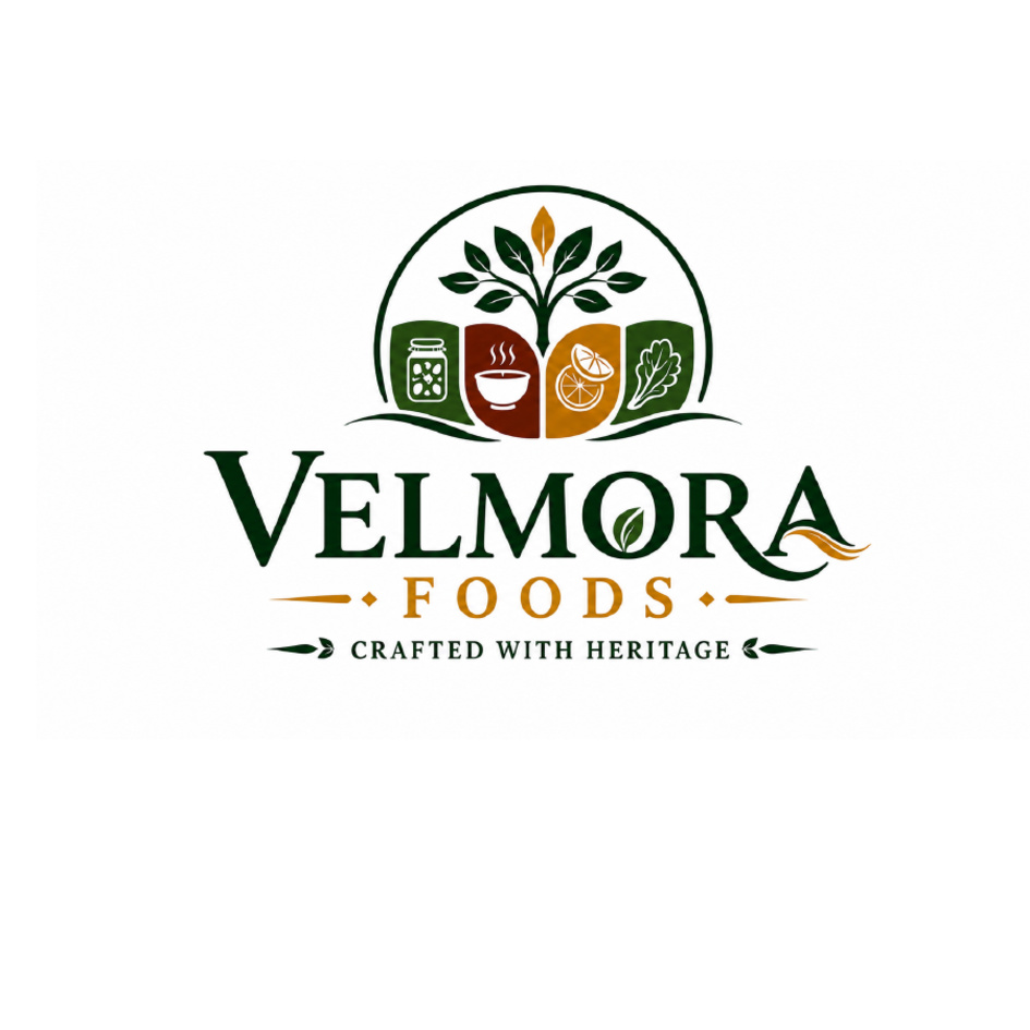 VELMORA FOODS CRAFTED WITH HERITAGE trademark artwork