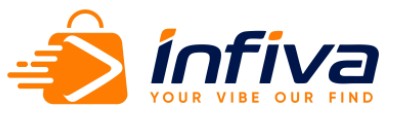 infiva (with device of bag and tagline Your Vibe Our Find) trademark artwork